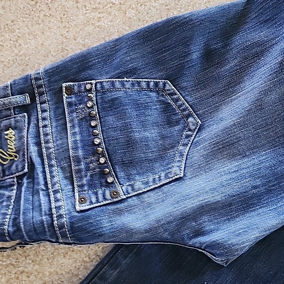 Guess Bootcut Rhinestone Like New Jeans Size 28 - Picture 2 of 13